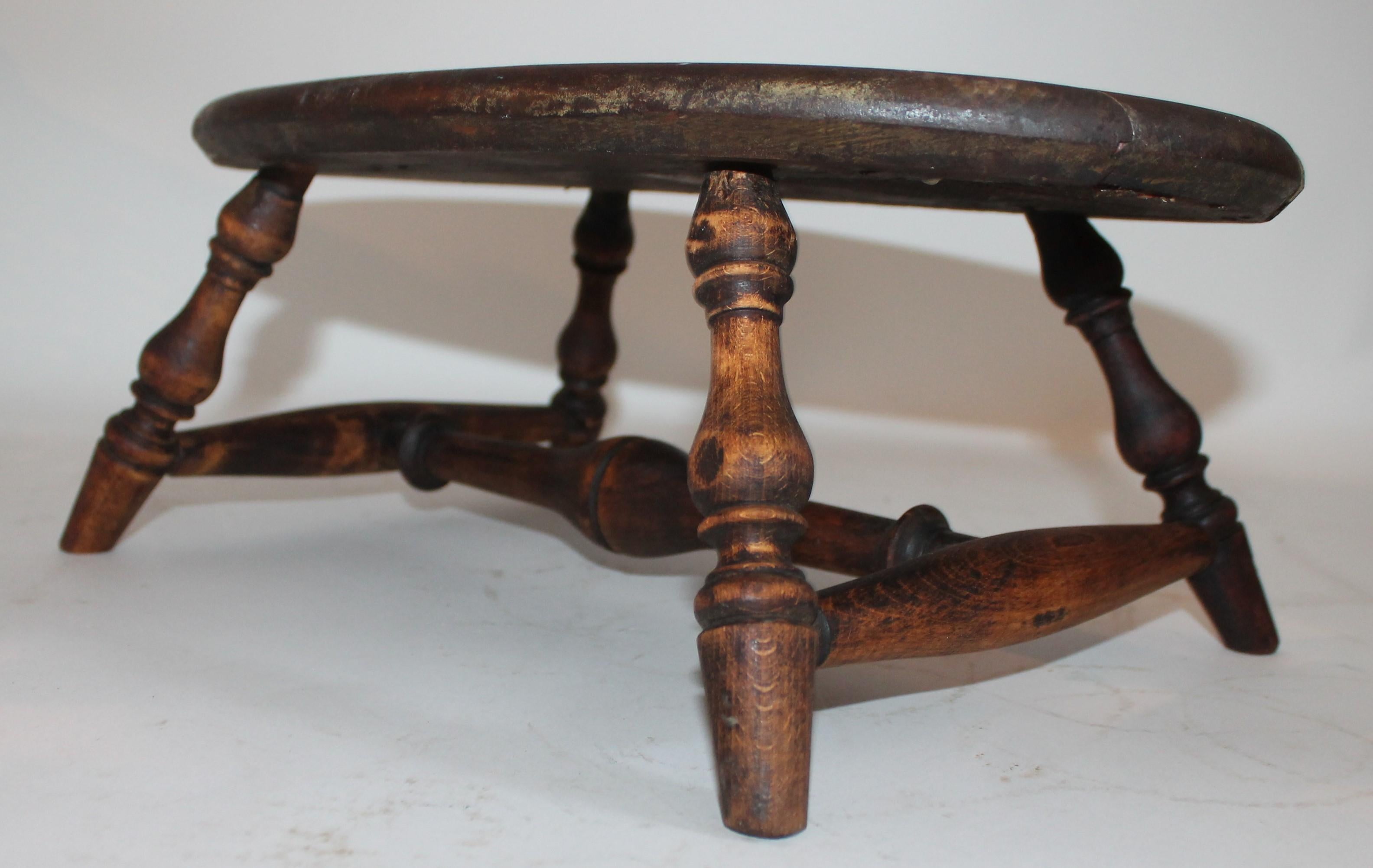 American 19th Century Oval Hitchcock Foot Stool from New England