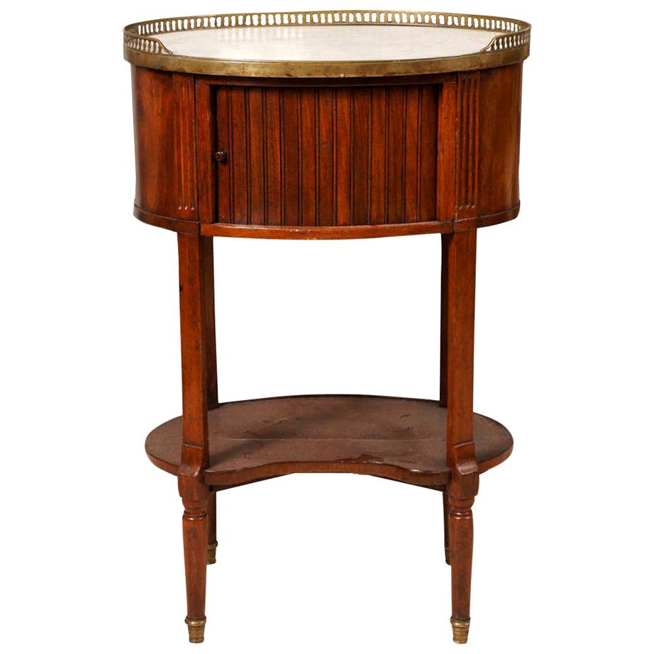 19th Century Oval Louis XVI Style Table De Chevet For Sale