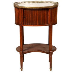 Antique 19th Century Oval Louis XVI Style Table De Chevet