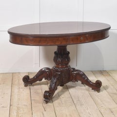 19th century oval Mahogany drum table