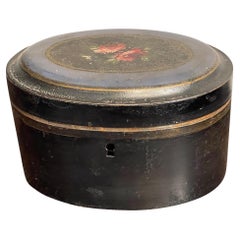 Antique 19th Century Oval Tole Tea Caddy