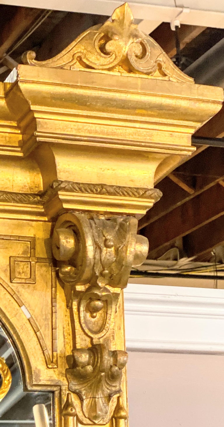 19th Century Over the Mantel / Console or Wall Mirror. Large and