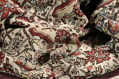 19th Century, Overall Tribal Pattern on Ivory Field, Wool Caucasian Qashqai Rug