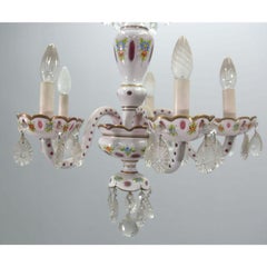 19th Century Overlay Chandelier