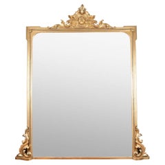 19th Century Overmantel Mirror with Original Water Gilding