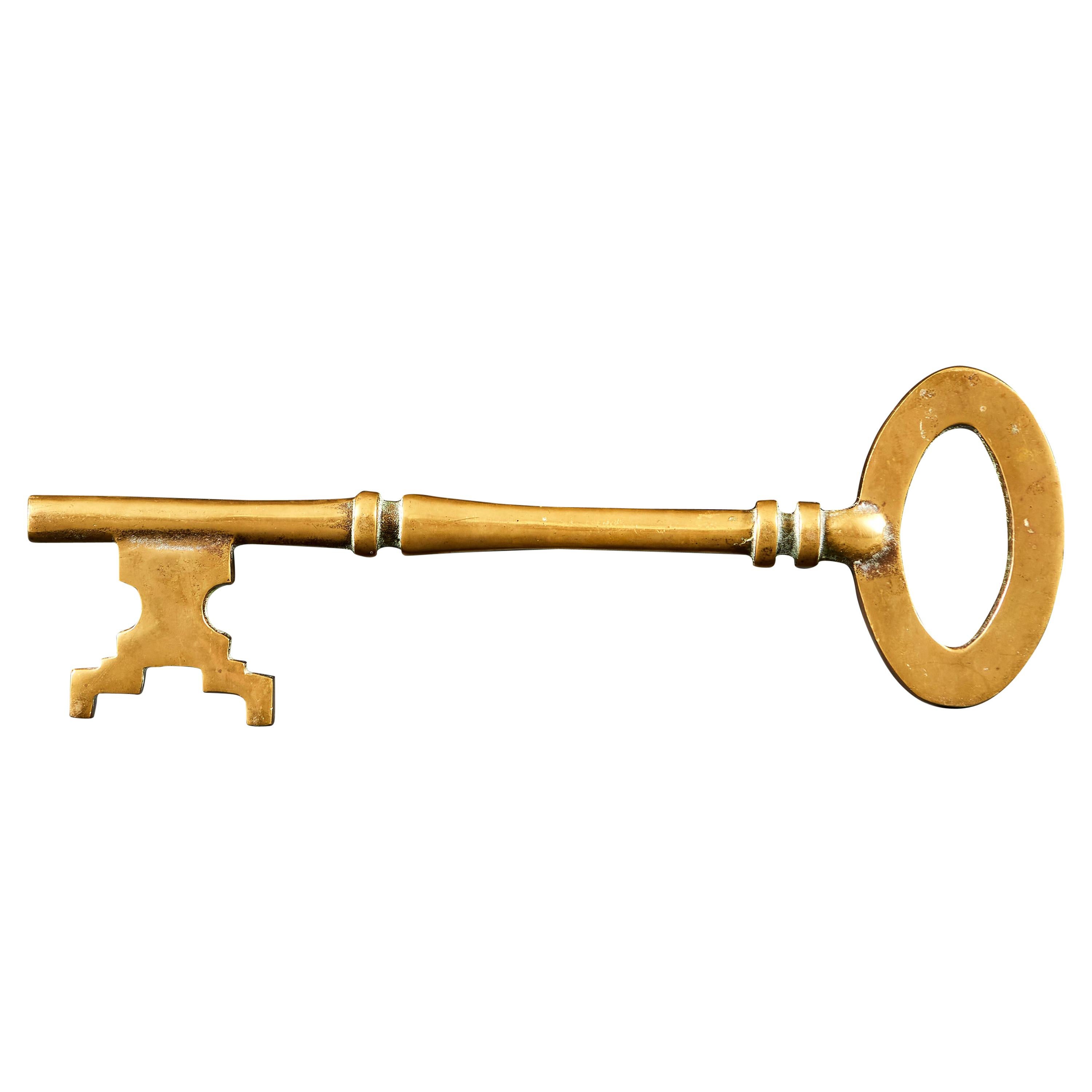 19th Century Overscale Brass Key
