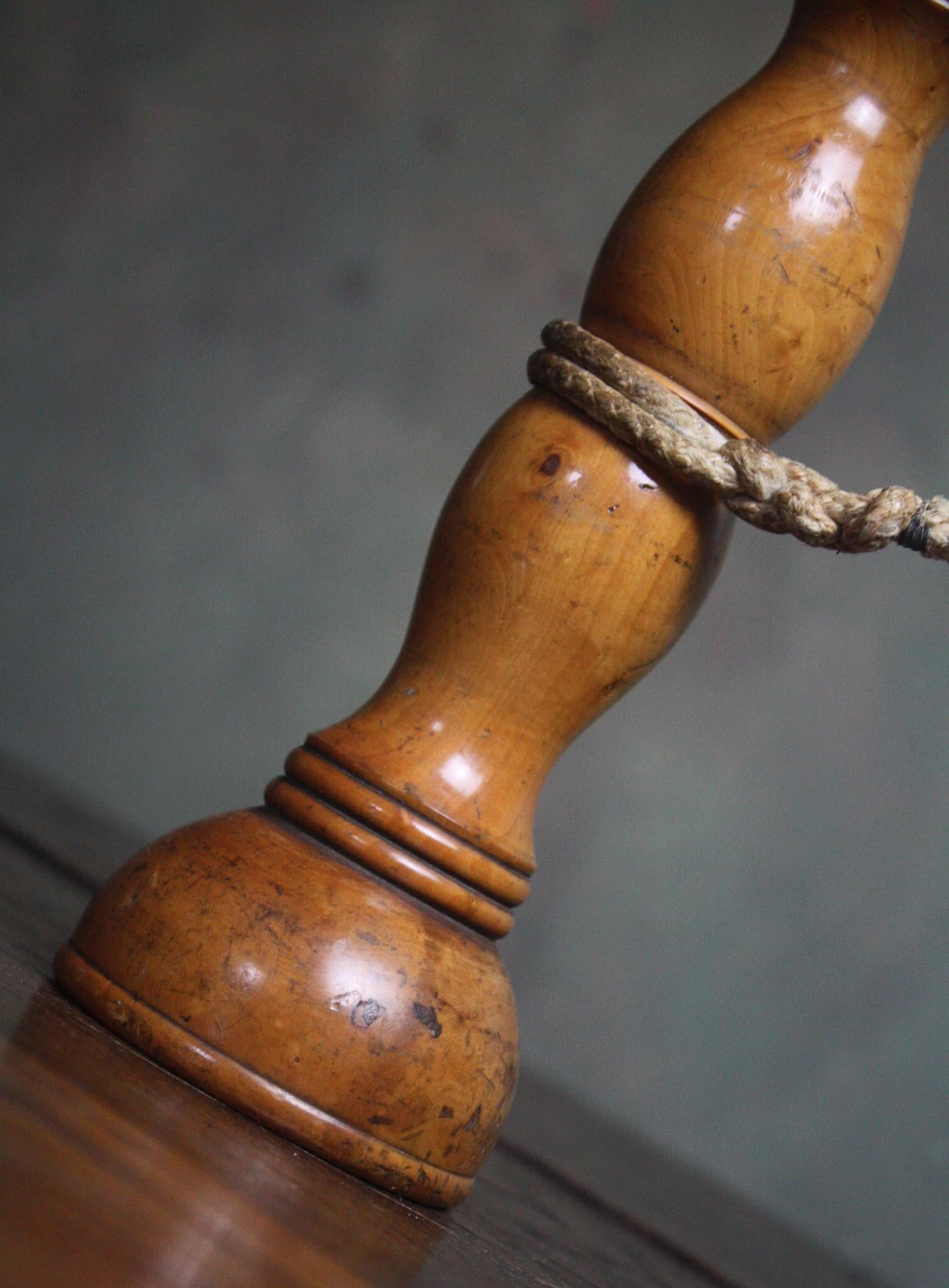 19th Century Oversized Bilbocatch Cup & Ball Trade Sample Treen Folk Art Toy  3