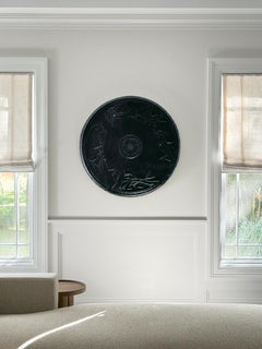 19th Century Oversized Burmese Lacquer Low Tray Black for Table Top or Wall