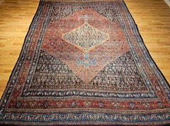 Oversized 19th Century Persian Bidjar Rug with Medallion Design