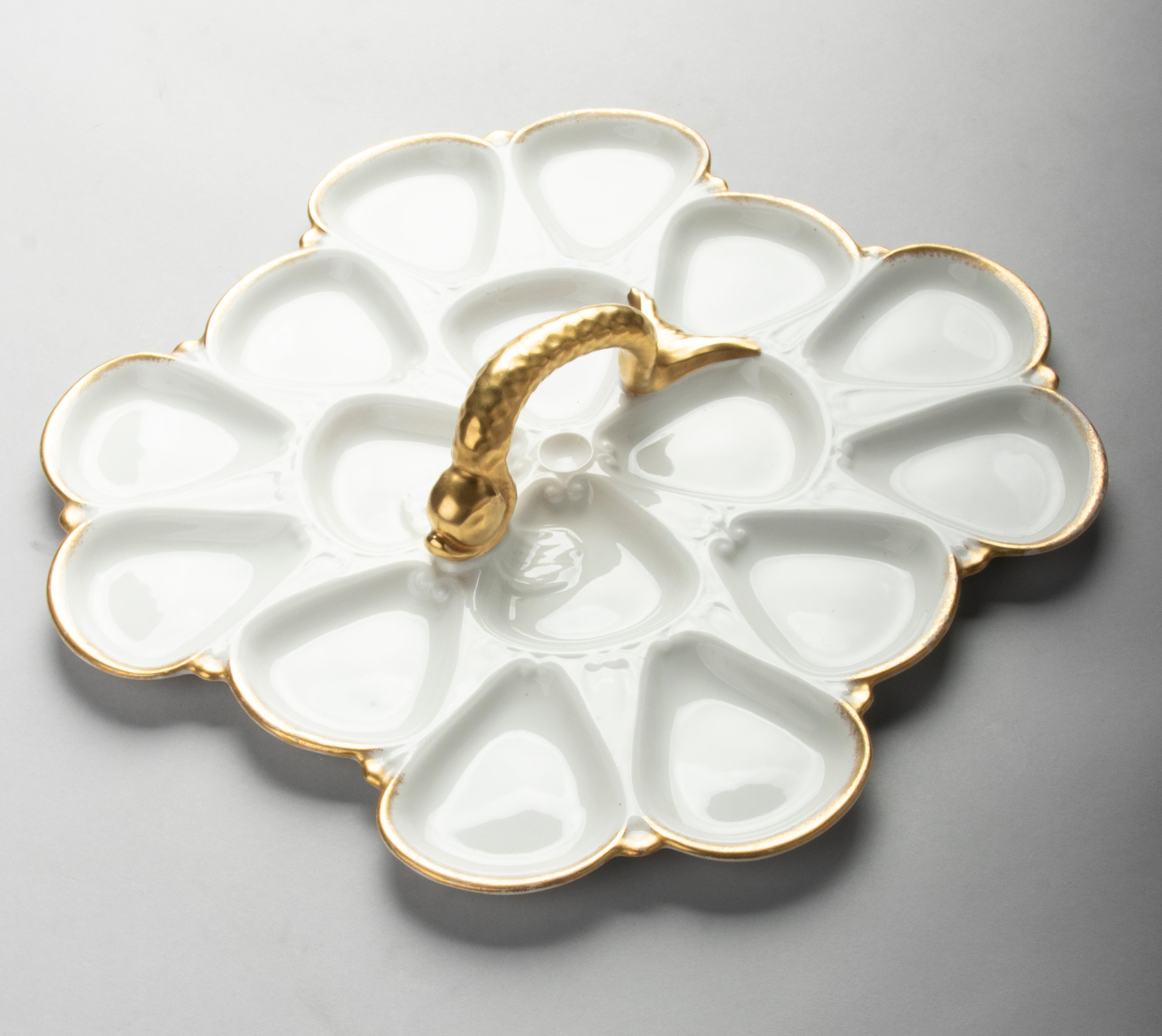 19th Century Oyster Serving Plate by Limoges 7