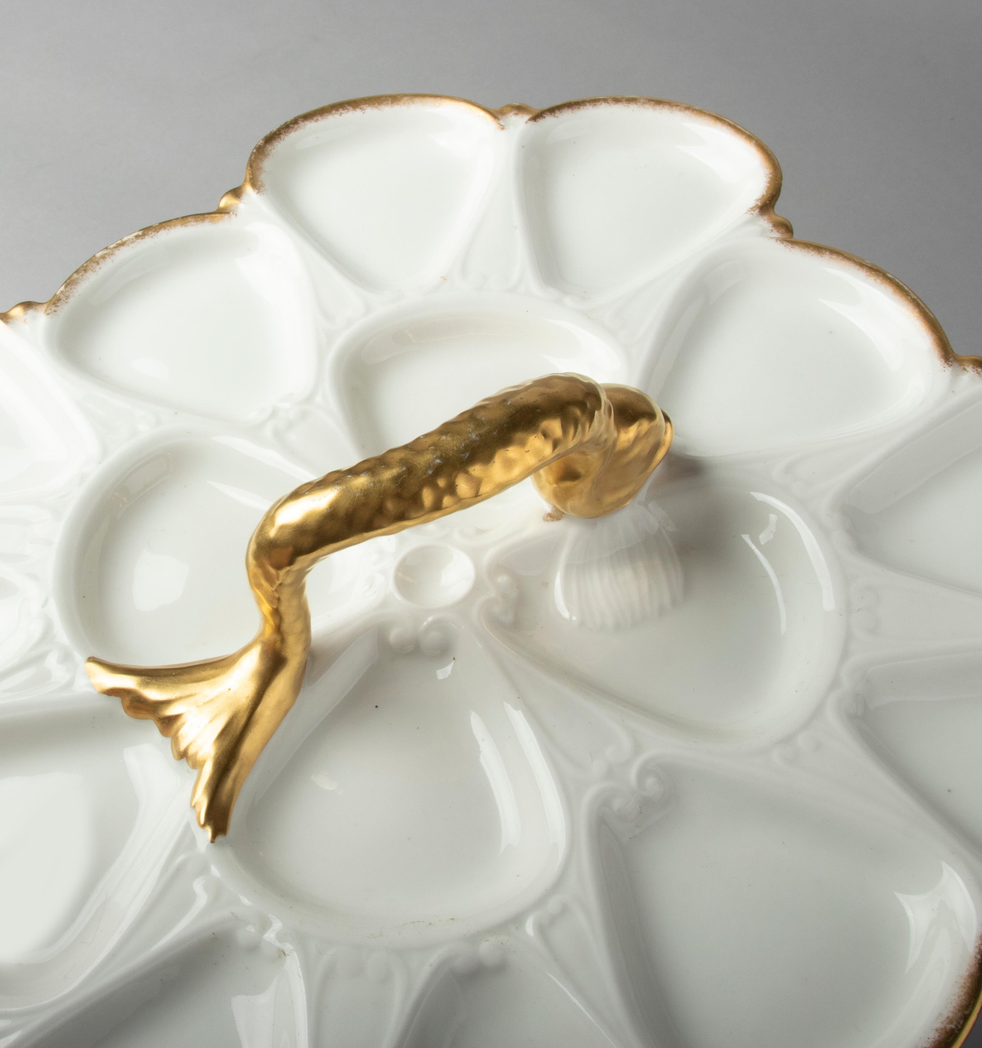 19th Century Oyster Serving Plate by Limoges 12