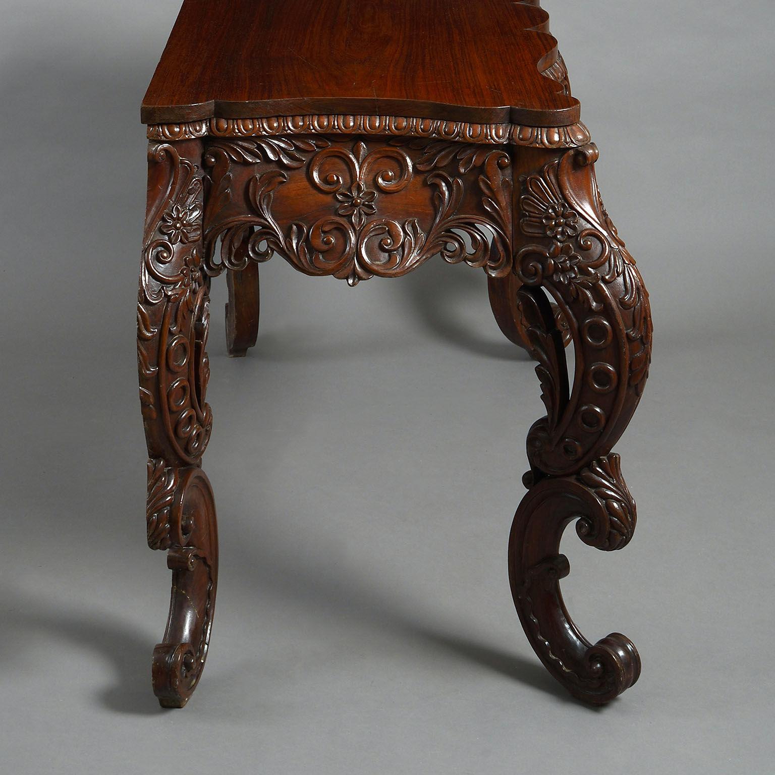 Mid-19th Century 19th Century Padauk Ceylonese Side Table
