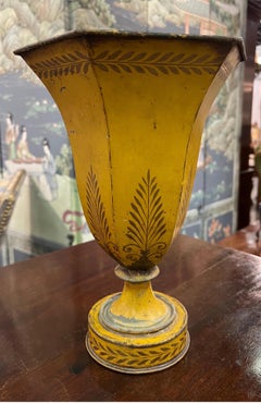 19th Century Paint Decorated Tole Urn