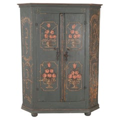 Antique 19th Century Painted Bavarian Cupboard