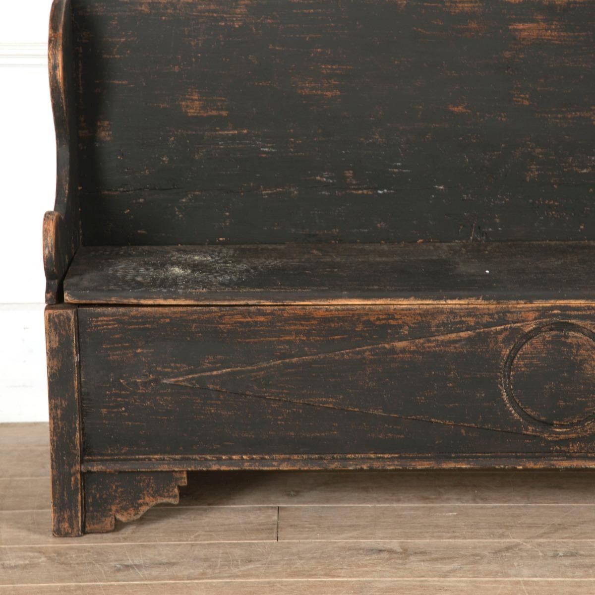 Gustavian 19th Century Painted Bench