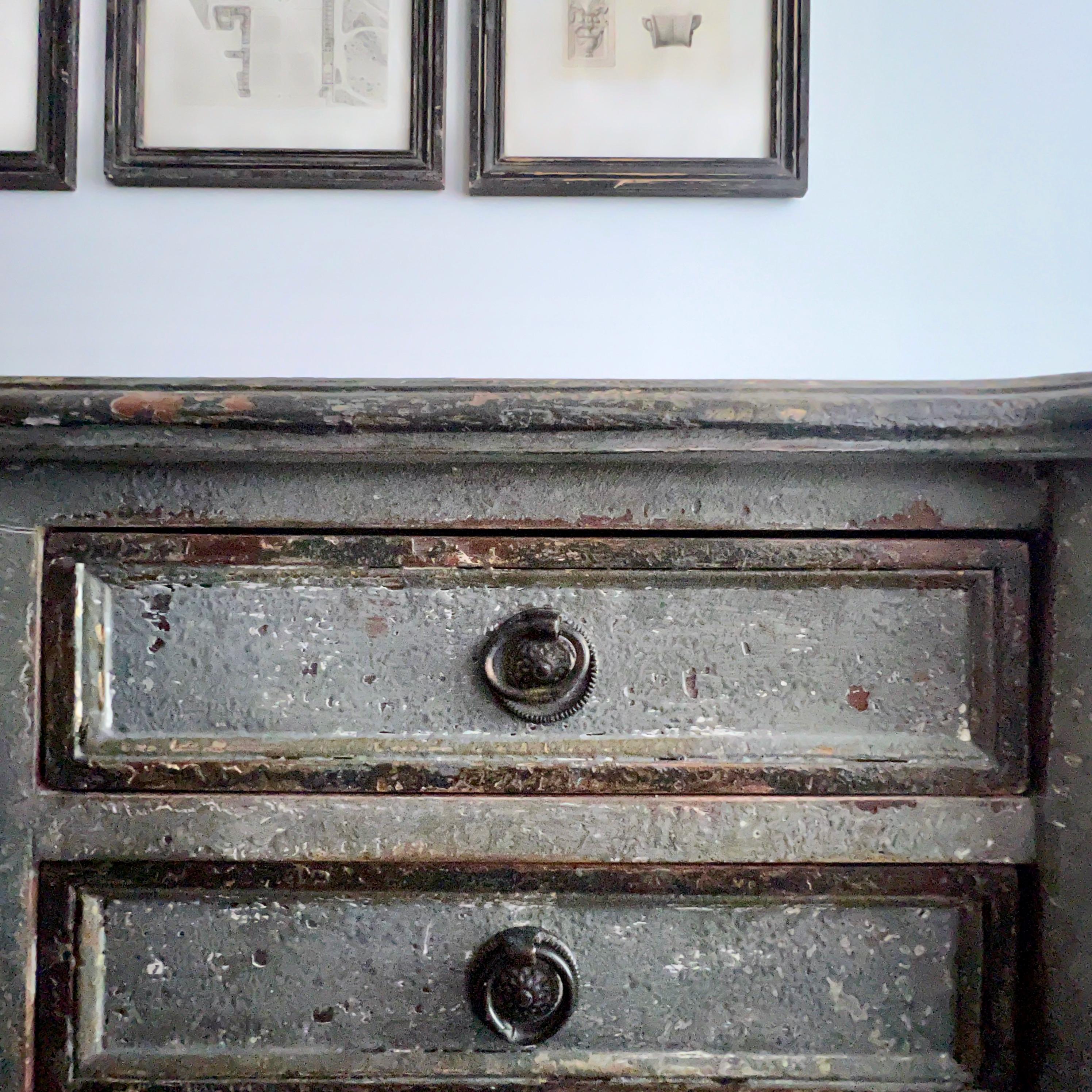 Leather 19th Century Painted Bureau Plat