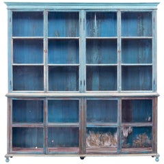 19th Century Painted Burmese Teak Glazed Display Cabinet