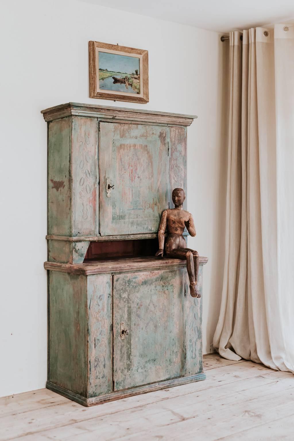 19th Century Painted Cabinet or Cupboard 5