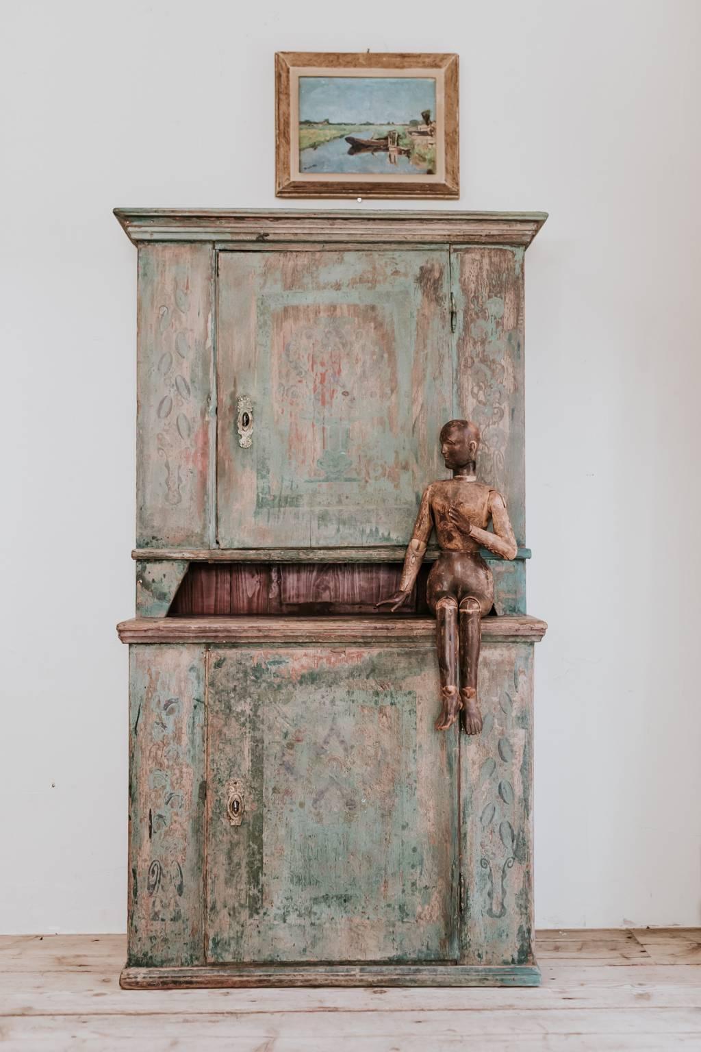 19th Century Painted Cabinet or Cupboard 4