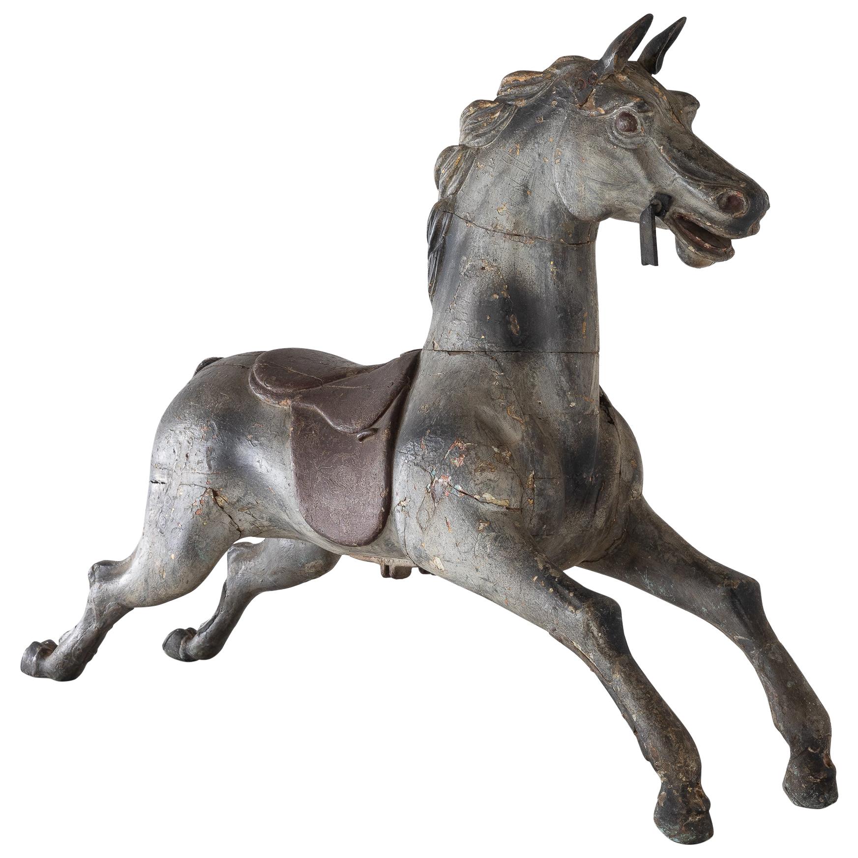 19th Century Painted Carousel Horse