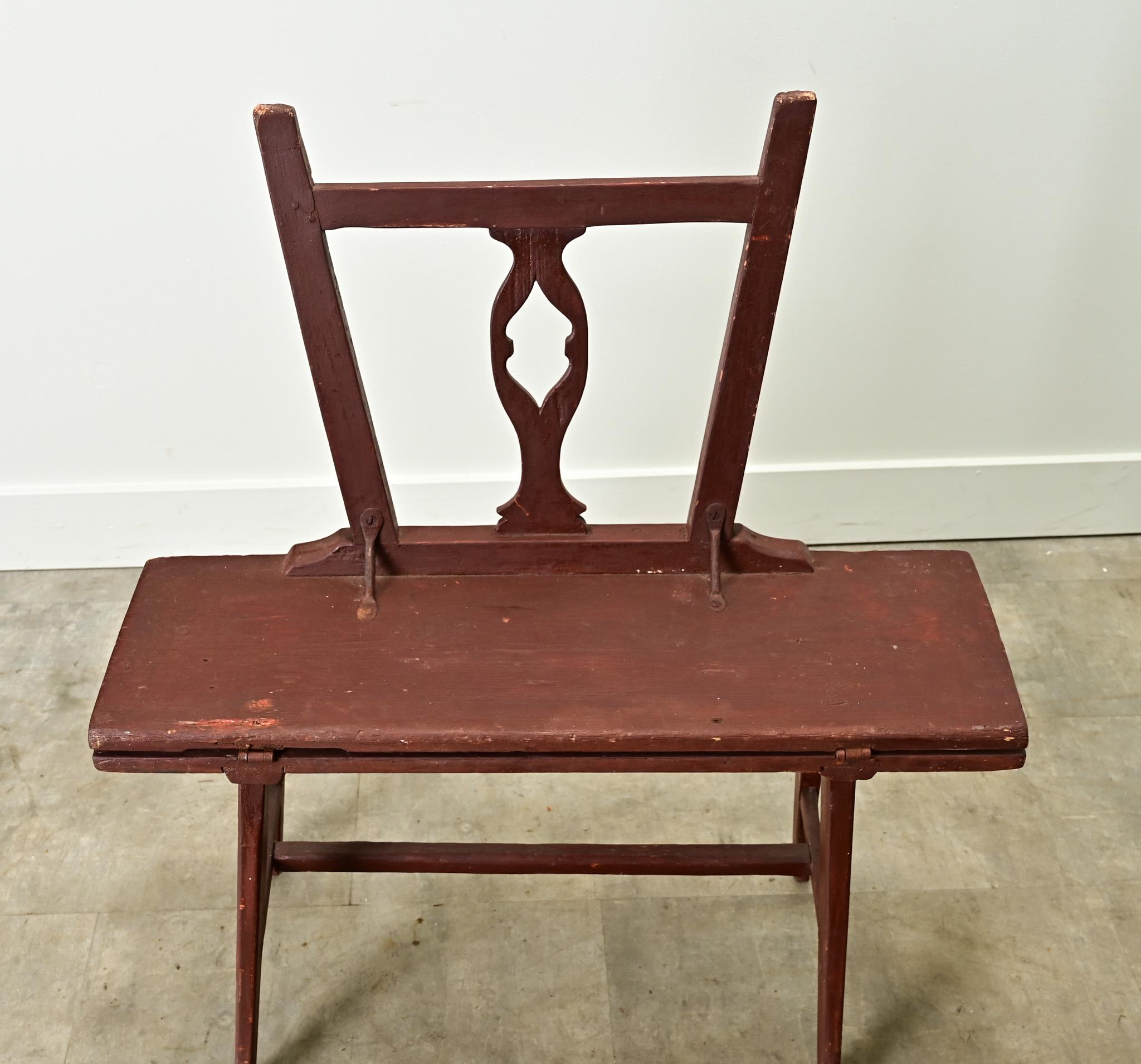 19th Century Painted Chair-Table In Good Condition For Sale In Baton Rouge, LA