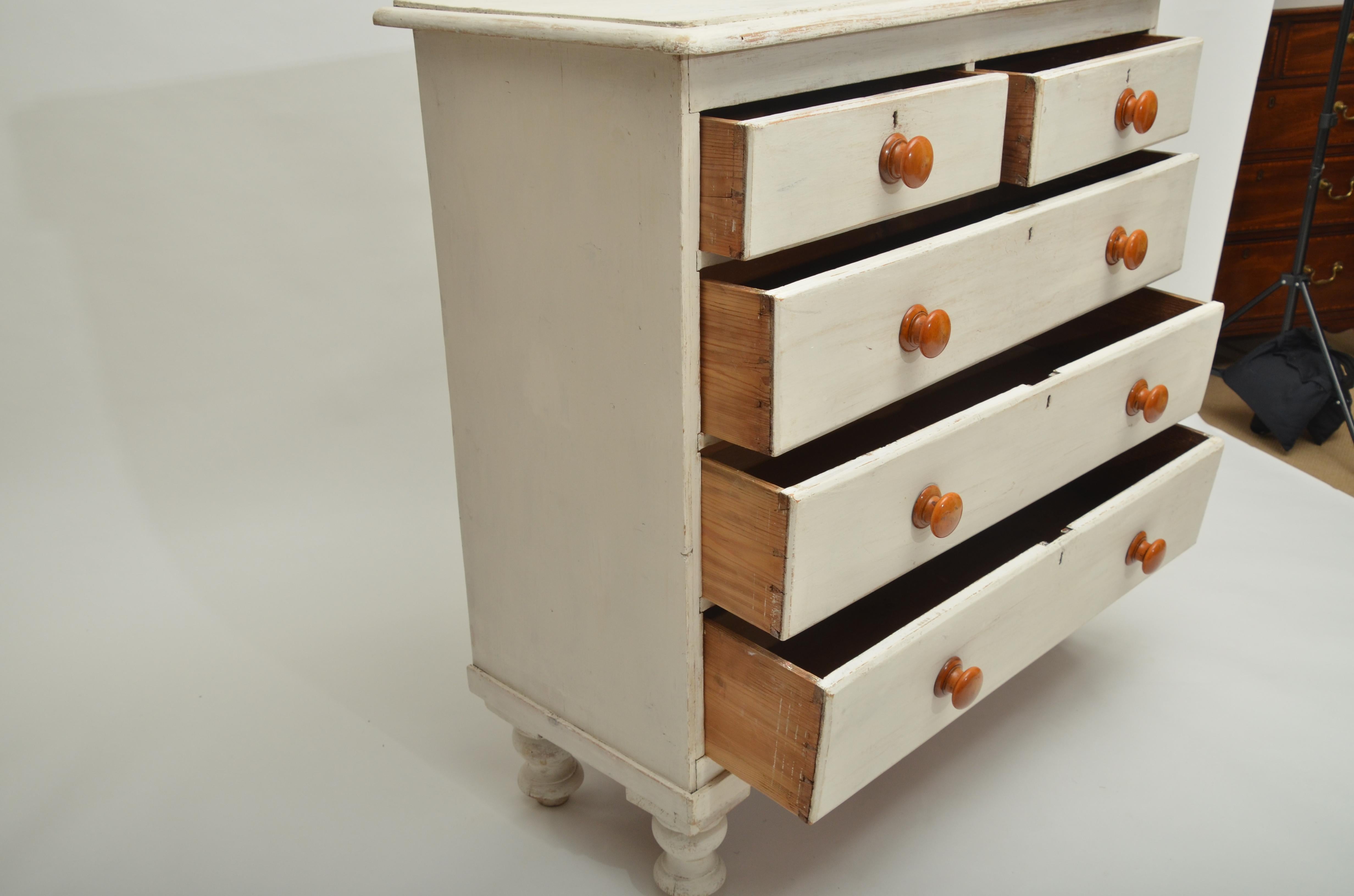 19th Century Painted Chest of Drawers, England, circa 1850 For Sale 2