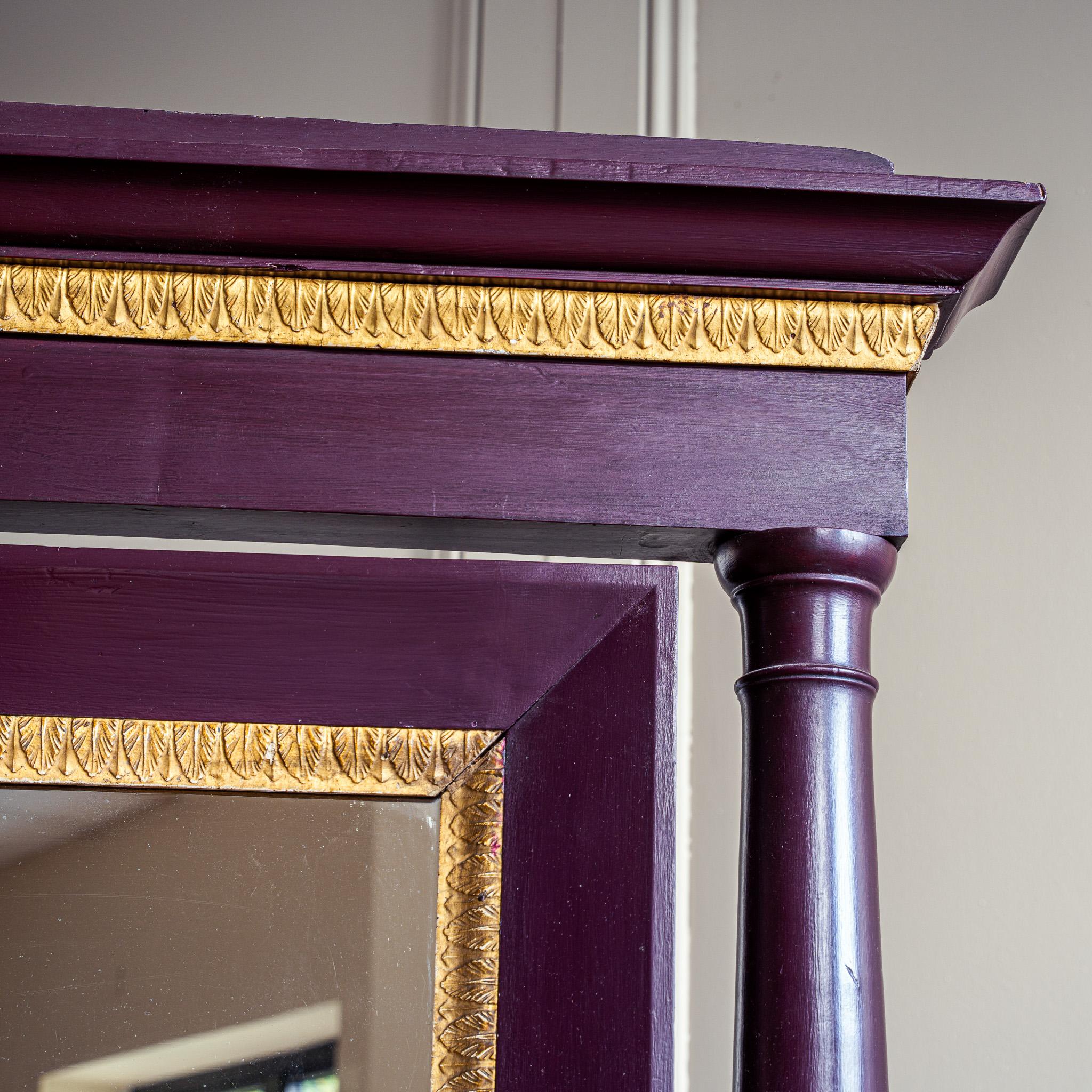 Miroir de cheval peint du 19e siècle Bon état - En vente à London, Park Royal