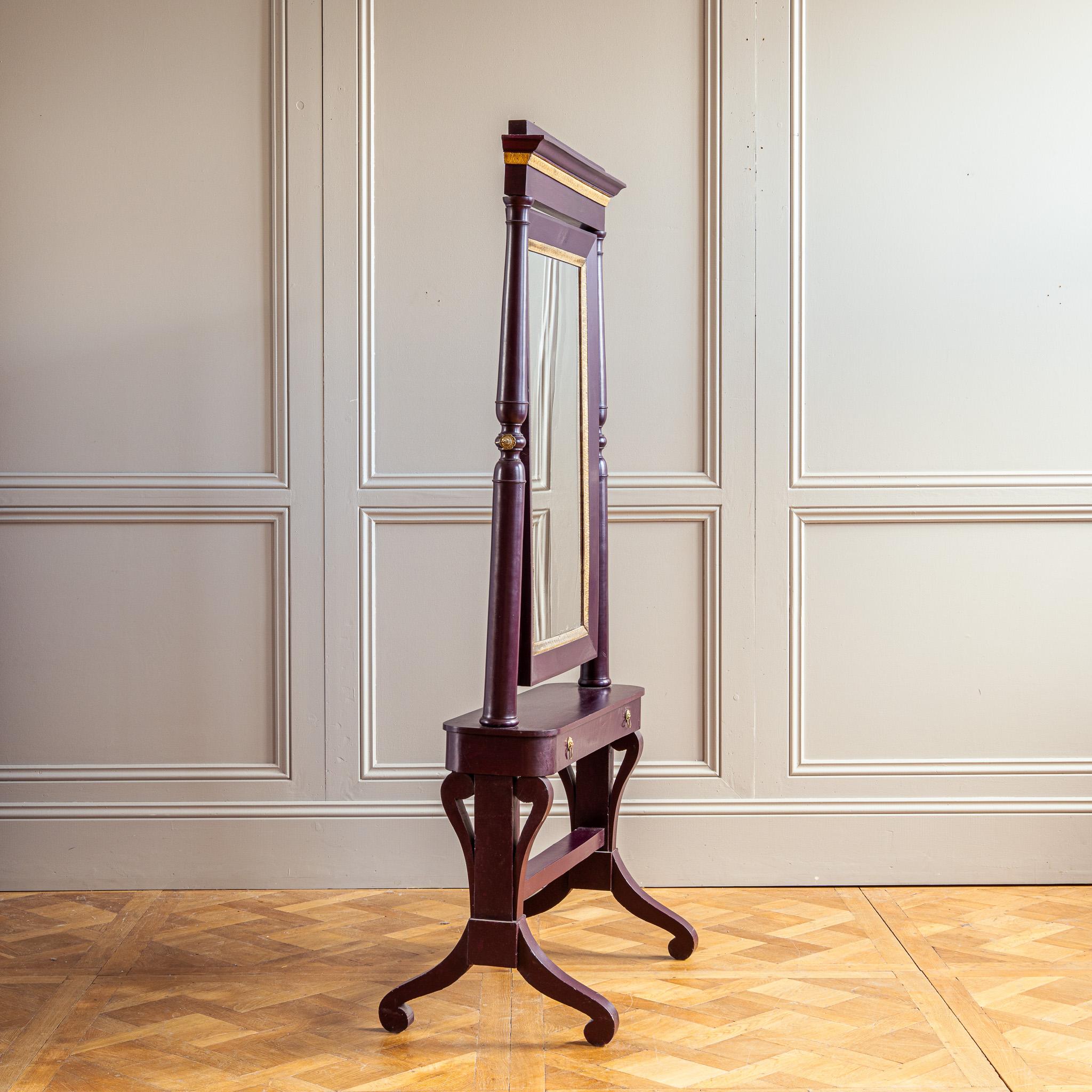 XIXe siècle Miroir de cheval peint du 19e siècle en vente