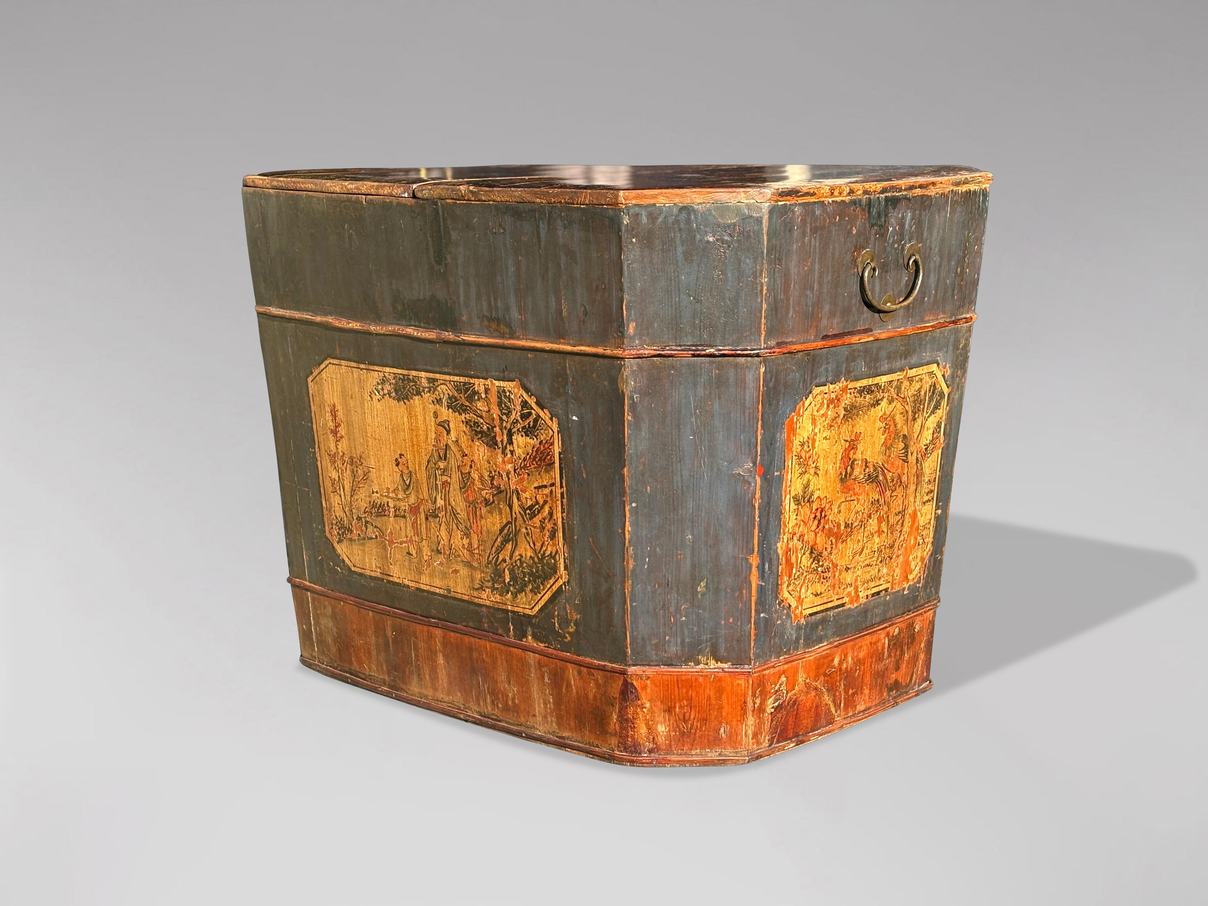 Chinese Export 19th Century Painted Chinese Rice Chest or Coffee Table
