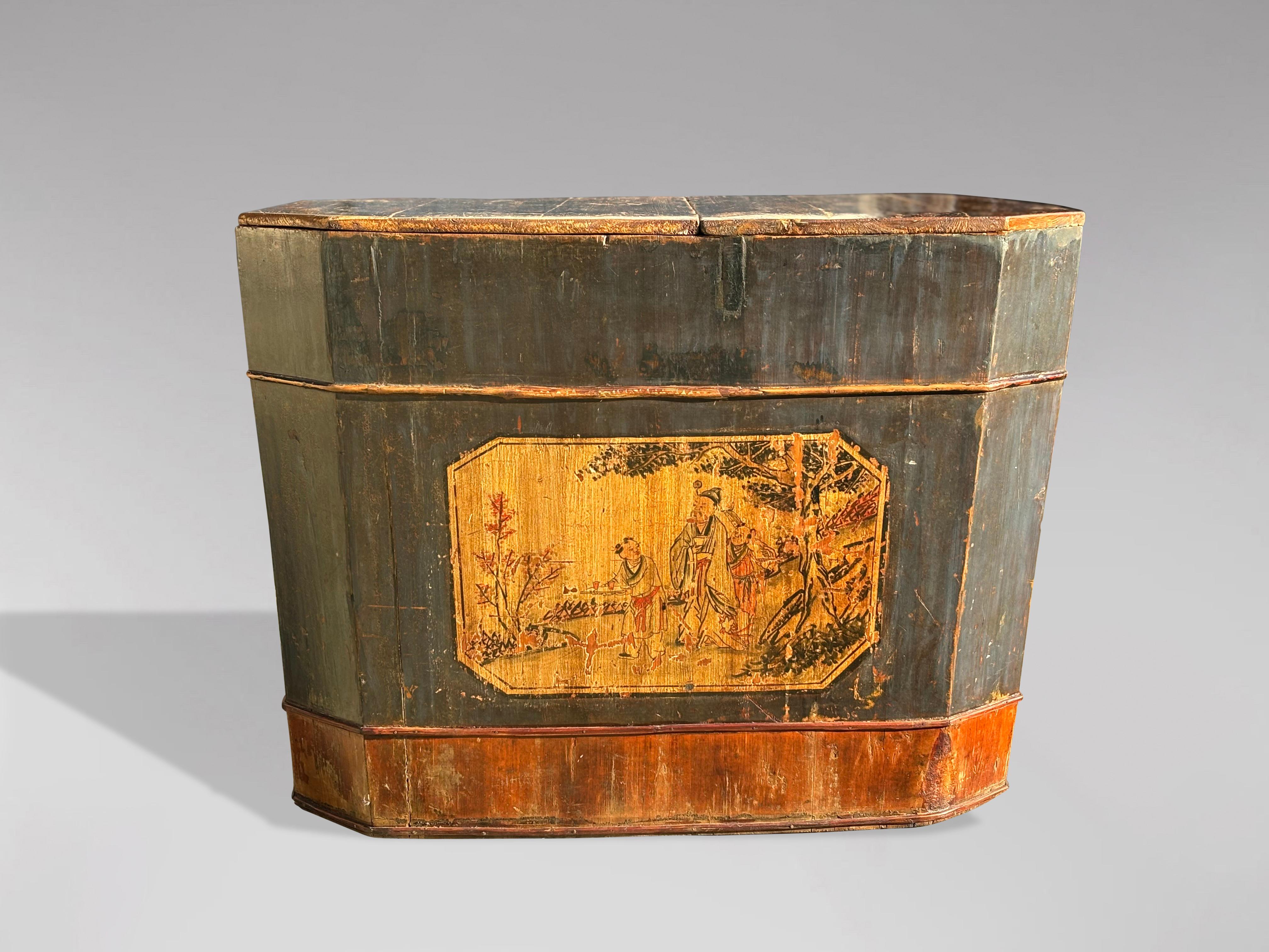 19th Century Painted Chinese Rice Chest or Coffee Table 2