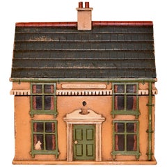 19th Century Painted Cottage Tea Caddy