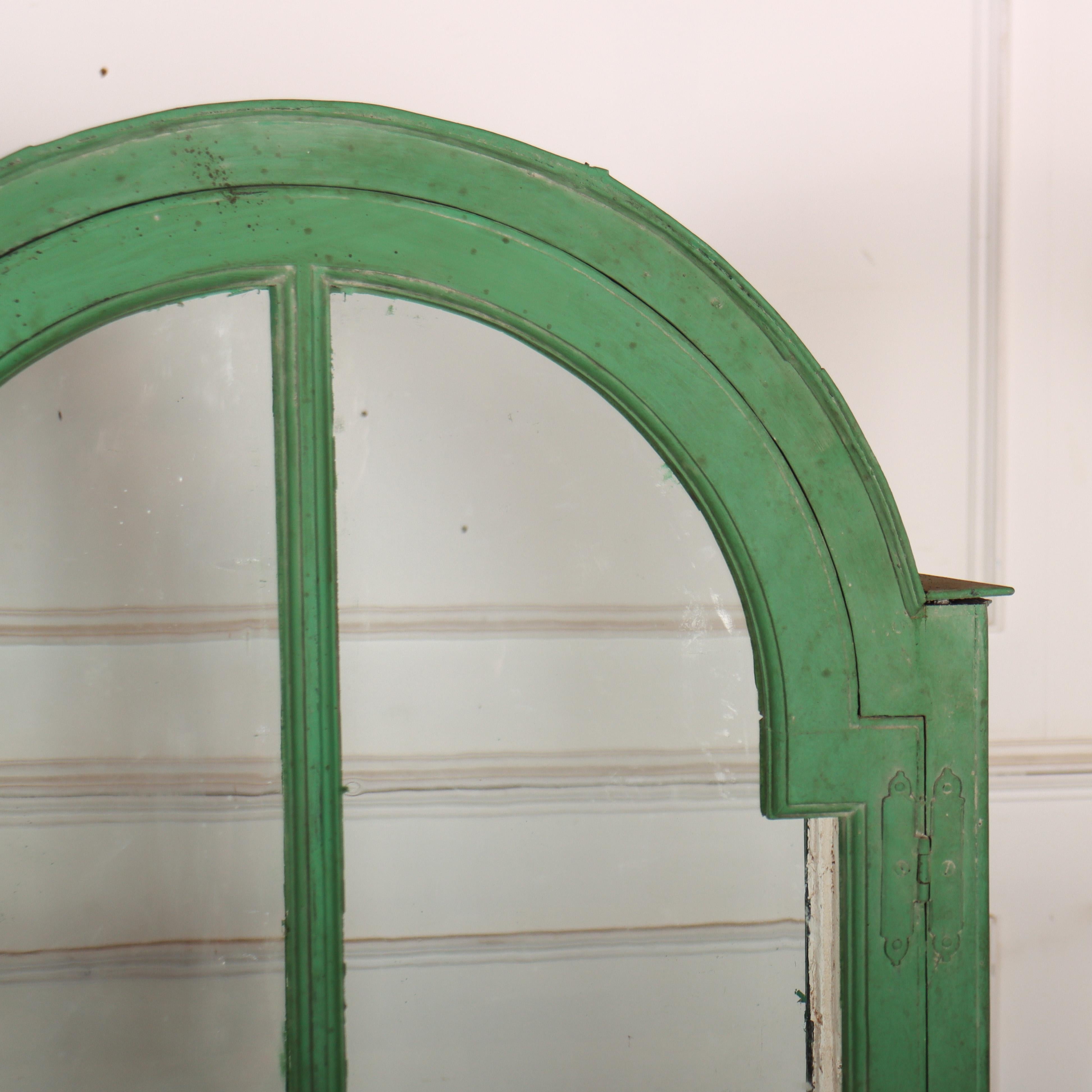 Glazed 19th Century Painted Display Cabinet For Sale
