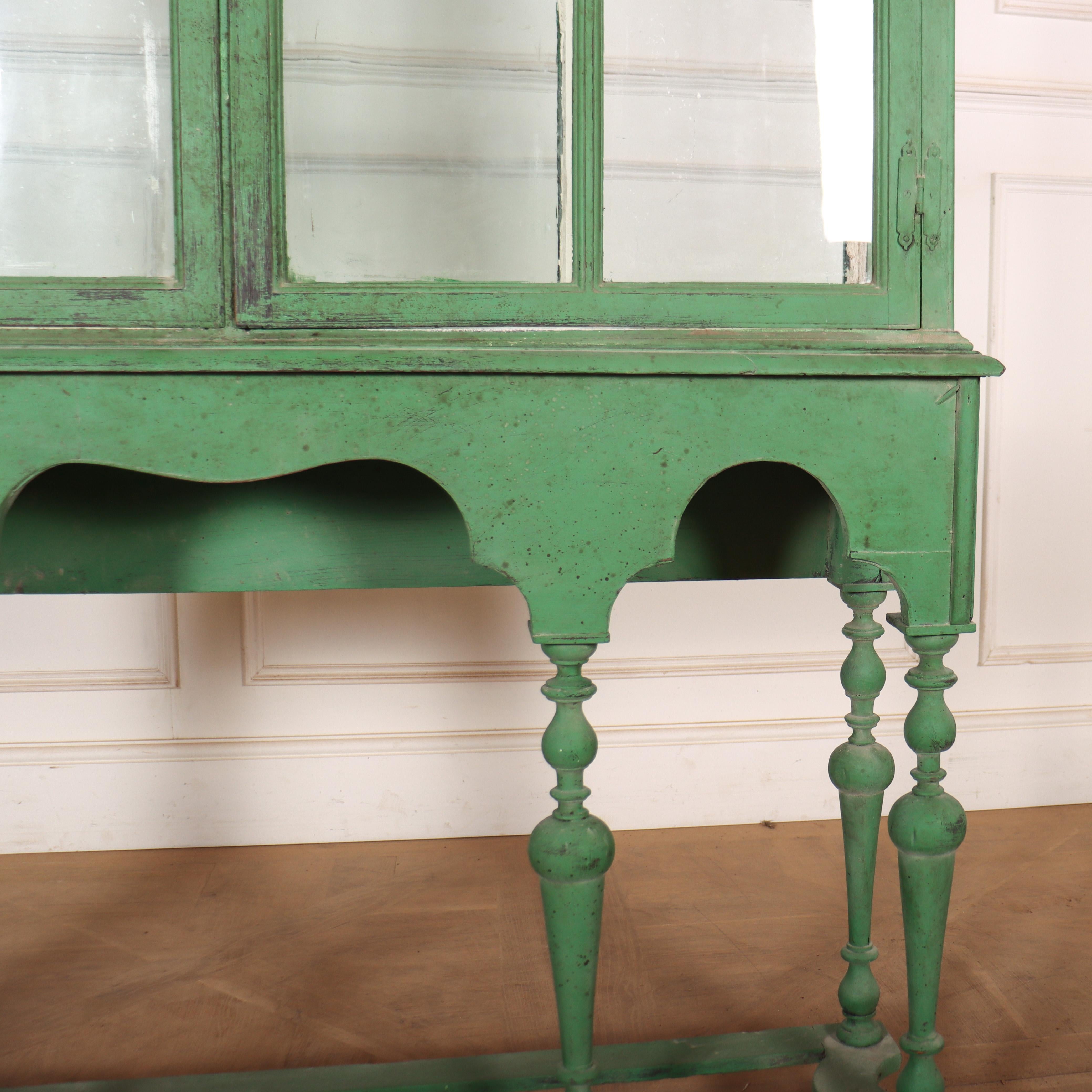 19th Century Painted Display Cabinet In Good Condition For Sale In Leamington Spa, Warwickshire