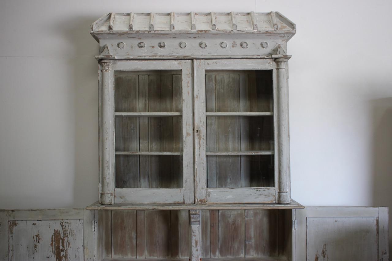 Wood 19th Century Painted Display Cabinet For Sale