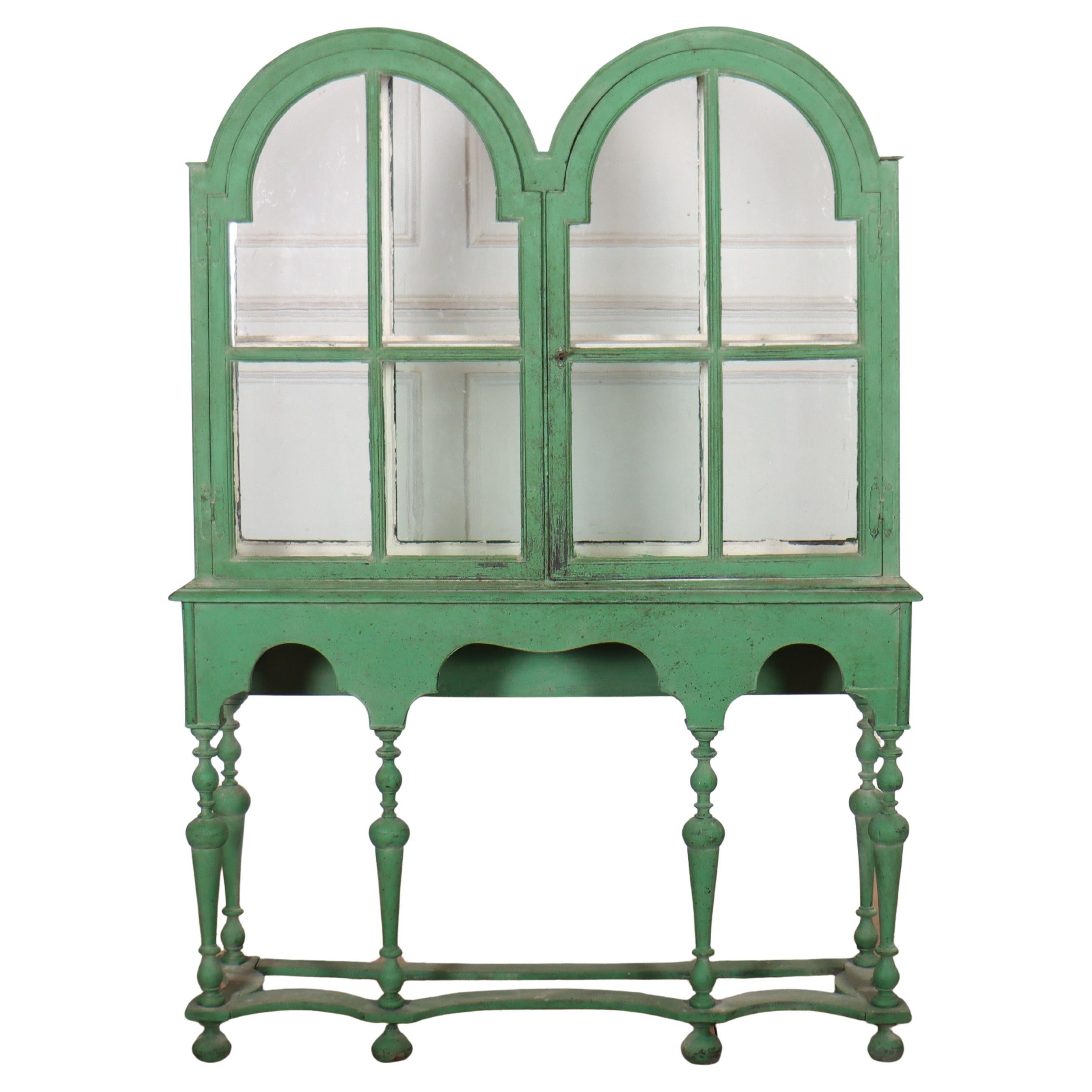 19th Century Painted Display Cabinet