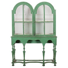 Antique 19th Century Painted Display Cabinet