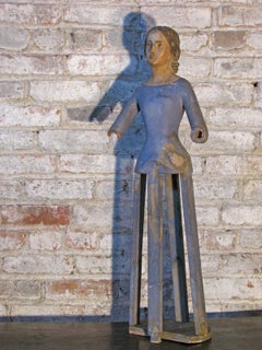 19th Century Painted Dress Model or Doll