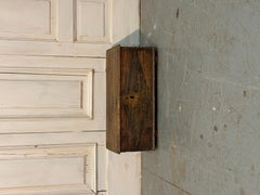 Cercueil en bois de sapin peint du XIXe siècle, originaire de la vallée de Champorcher