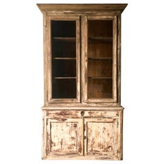 Bemalte französische Bibliotheke des 19. Jahrhunderts in Originalfarbe, um 1880