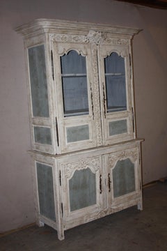 19th Century Painted French Buffet a' Deux Corps