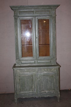 19th Century Painted French Buffet Deux Corps