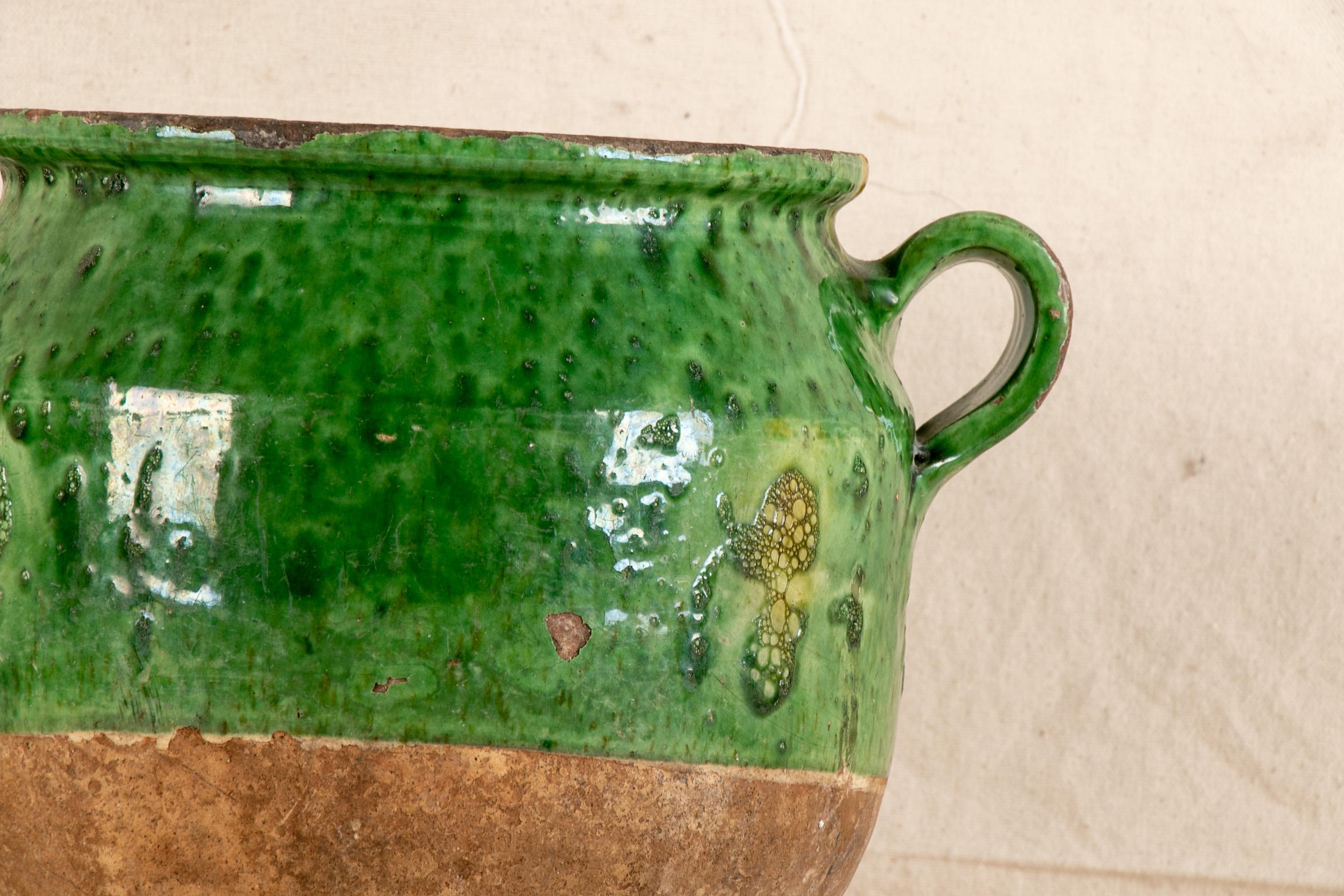 19th Century Painted French Confit Pot In Good Condition In Bridgeport, CT