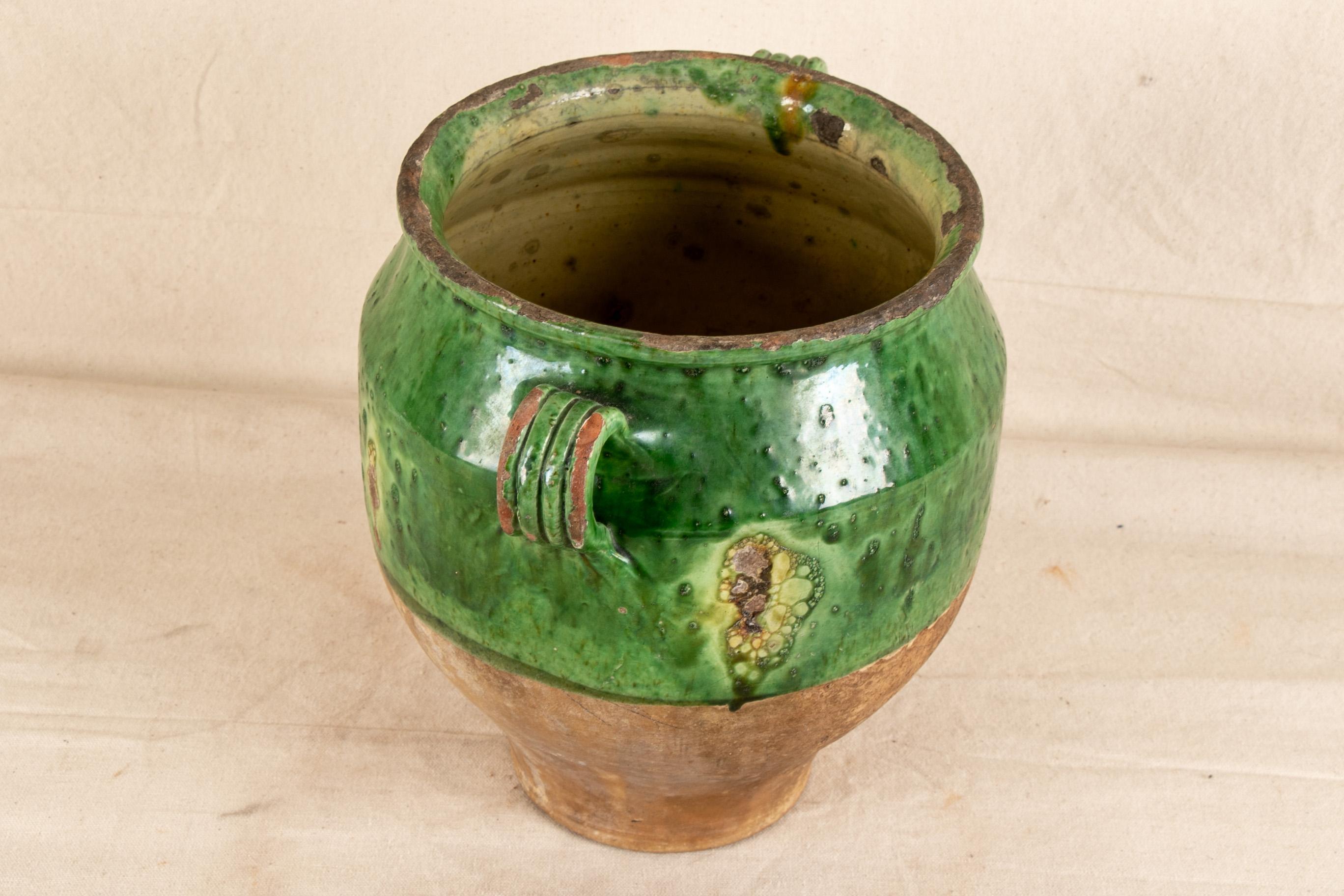 19th Century Painted French Confit Pot 1
