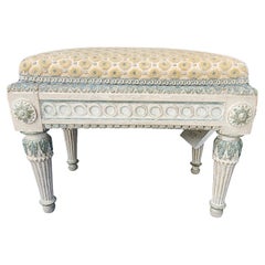 19th Century Painted French Foot Stool