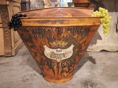 19th Century Painted French Grape Hotte from La Gironde, Doisy-Védrines