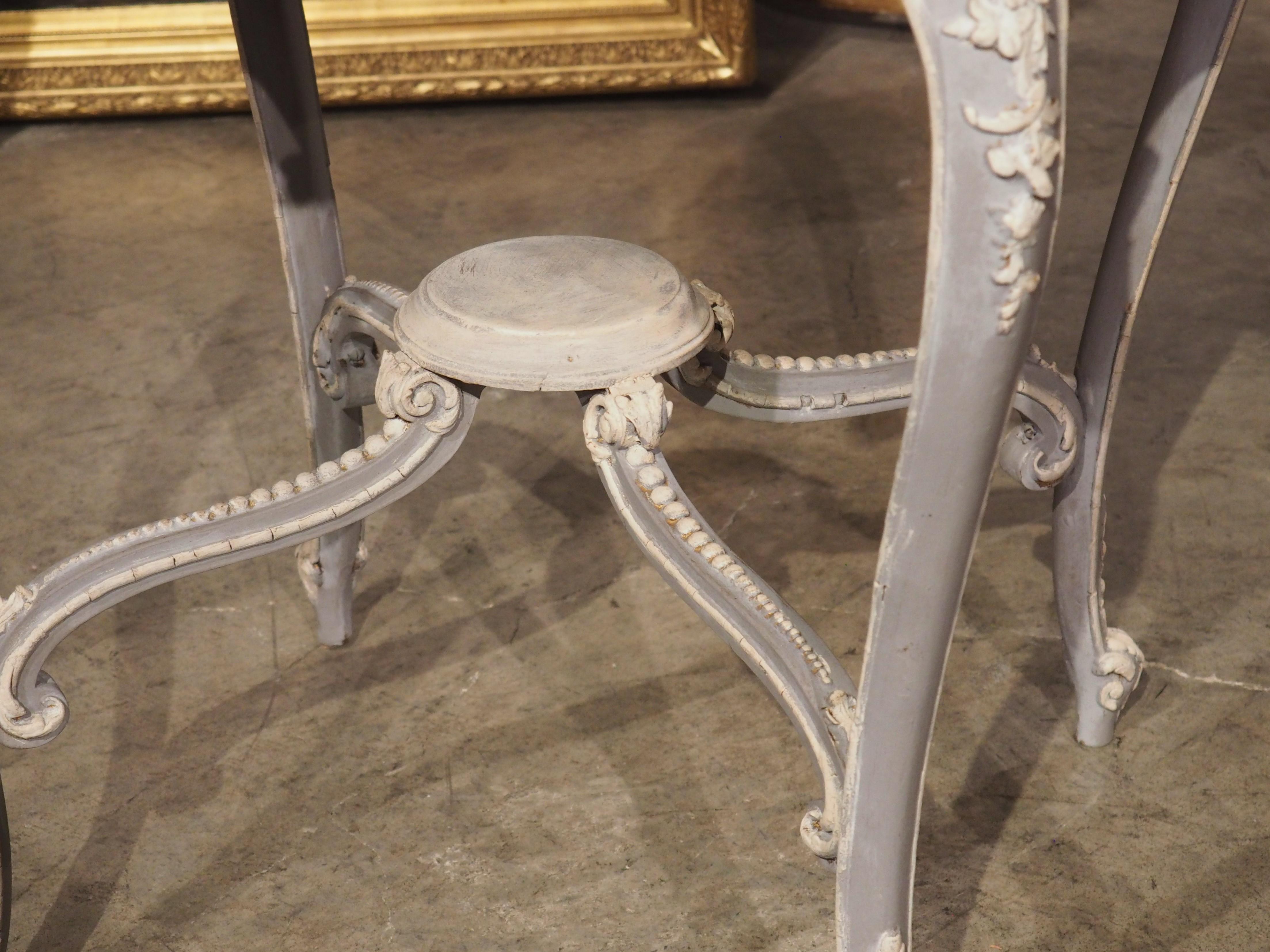 19th Century Painted French Louis XV Style Side Table with Leather Top 7