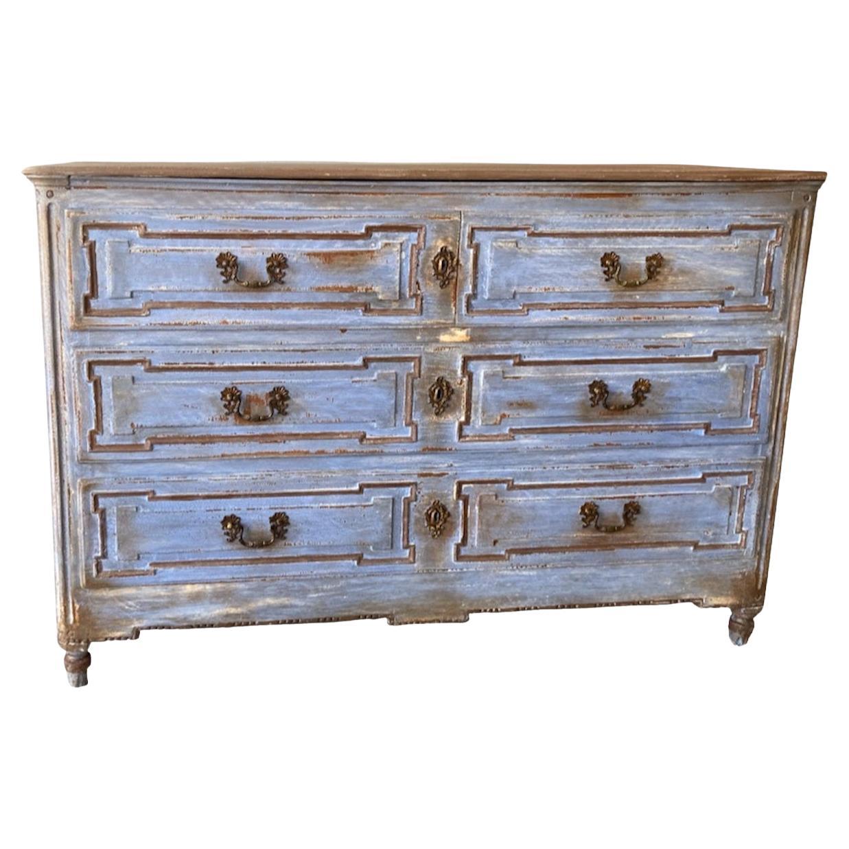 19th century French Chest End Table Louis XVI Carved Oak Laurel Wreath ...