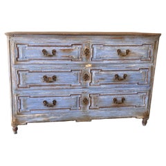 19th Century Painted French Oak Louis XVI Commode