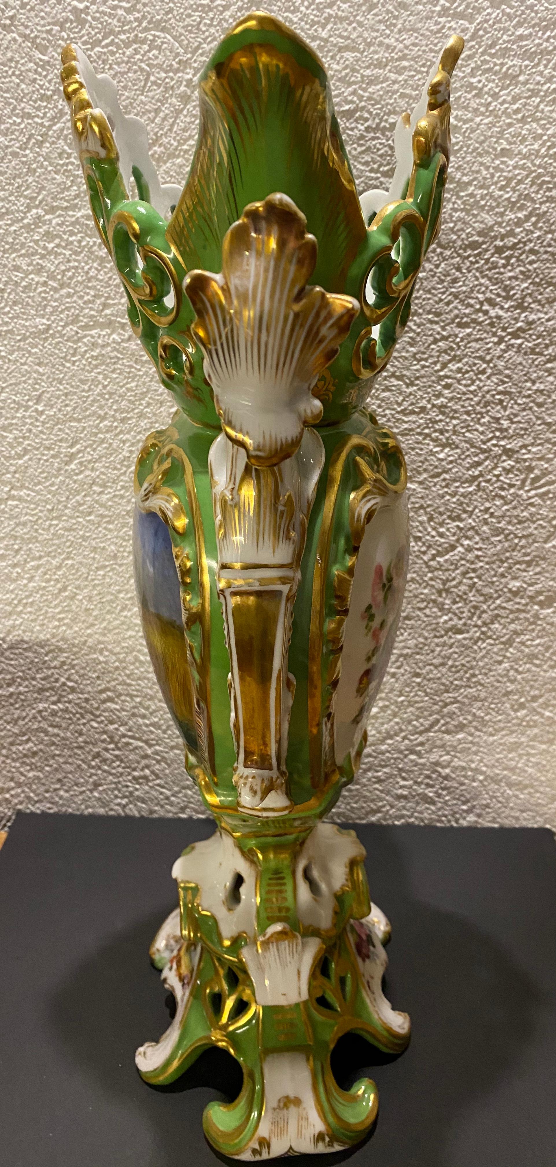 bemalte französische Vasen aus dem 19 im Zustand „Gut“ im Angebot in Palermo, IT