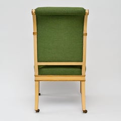 19th Century Painted Gilded Armchair Dolphins France